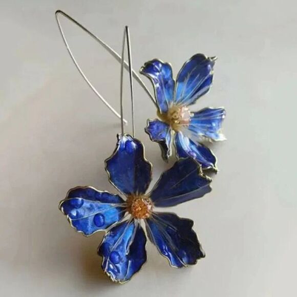 Flower drop earrings N1129 - Picture 1 of 4